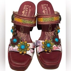 L'Artiste by Spring Step Ginevra Plum Multi sz 36 (us5.5-6)